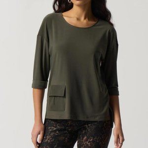 Joseph Ribkoff 3/4 sleeve top with pocket